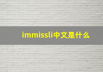 immissli中文是什么