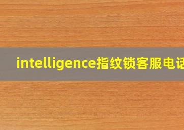 intelligence指纹锁客服电话