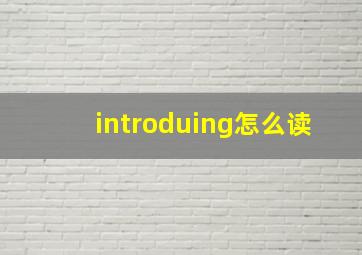 introduing怎么读