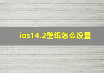 ios14.2壁纸怎么设置