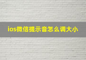 ios微信提示音怎么调大小