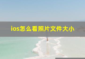 ios怎么看照片文件大小