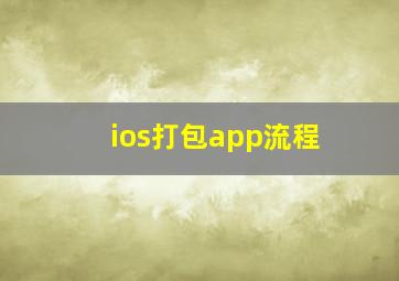 ios打包app流程