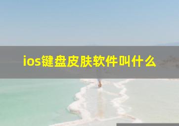 ios键盘皮肤软件叫什么