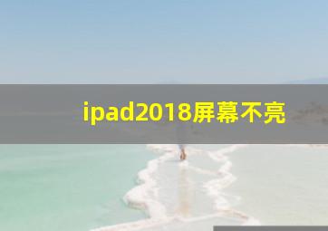 ipad2018屏幕不亮