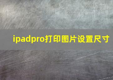 ipadpro打印图片设置尺寸