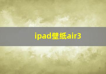 ipad壁纸air3