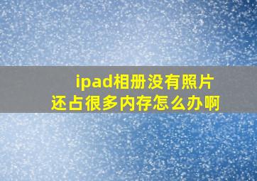 ipad相册没有照片还占很多内存怎么办啊