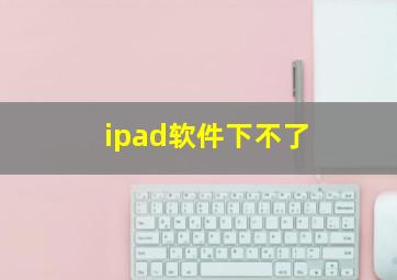 ipad软件下不了