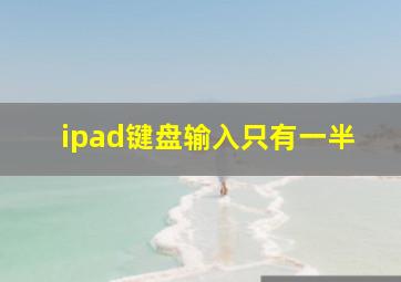 ipad键盘输入只有一半