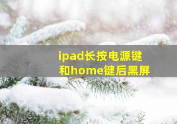 ipad长按电源键和home键后黑屏