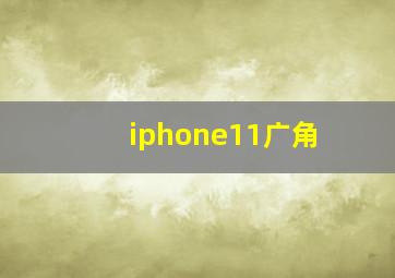 iphone11广角