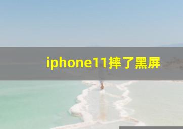 iphone11摔了黑屏