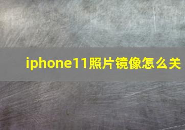 iphone11照片镜像怎么关