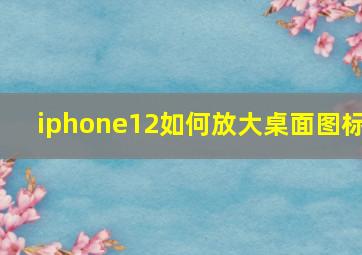 iphone12如何放大桌面图标