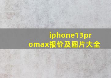 iphone13promax报价及图片大全