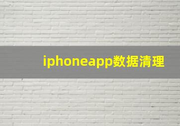 iphoneapp数据清理