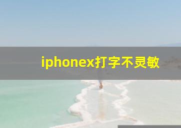 iphonex打字不灵敏