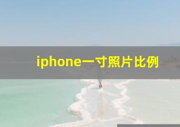 iphone一寸照片比例