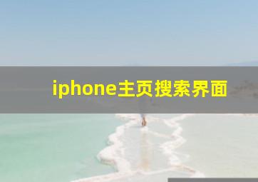 iphone主页搜索界面