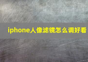 iphone人像滤镜怎么调好看