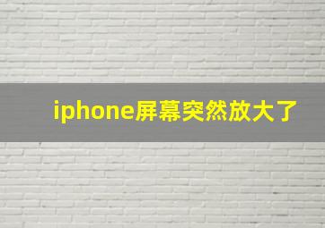 iphone屏幕突然放大了