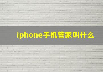 iphone手机管家叫什么