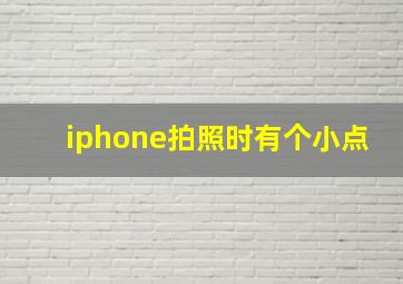 iphone拍照时有个小点