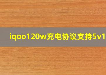 iqoo120w充电协议支持5v1a吗