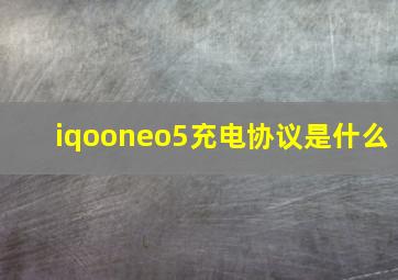 iqooneo5充电协议是什么