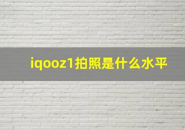 iqooz1拍照是什么水平