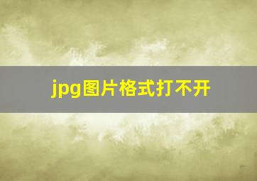 jpg图片格式打不开