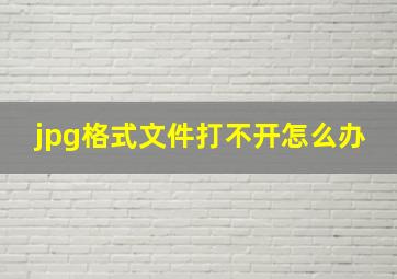 jpg格式文件打不开怎么办