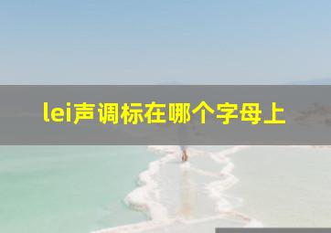 lei声调标在哪个字母上