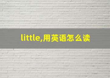 little,用英语怎么读