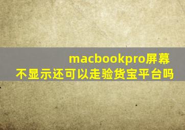 macbookpro屏幕不显示还可以走验货宝平台吗