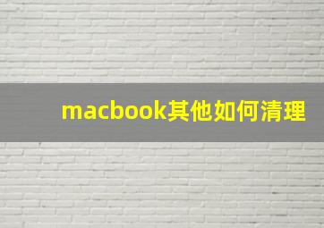 macbook其他如何清理