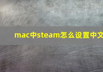 mac中steam怎么设置中文