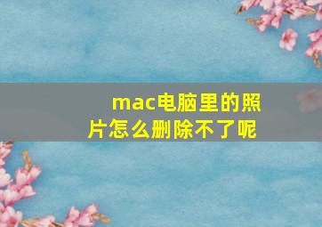 mac电脑里的照片怎么删除不了呢