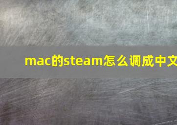 mac的steam怎么调成中文