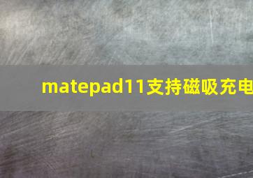 matepad11支持磁吸充电