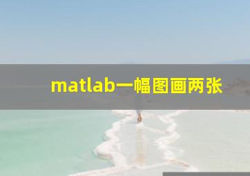 matlab一幅图画两张