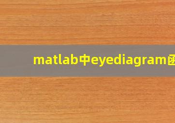 matlab中eyediagram函数