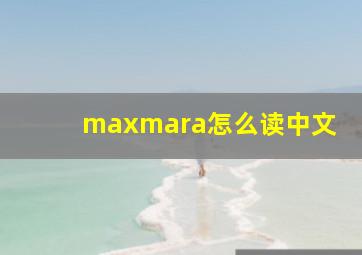 maxmara怎么读中文