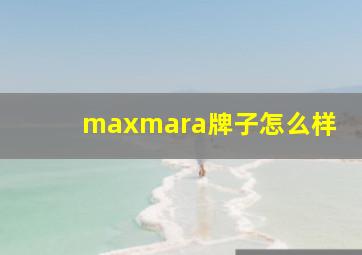 maxmara牌子怎么样