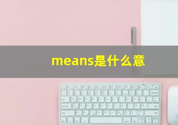 means是什么意