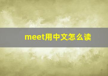 meet用中文怎么读