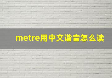 metre用中文谐音怎么读