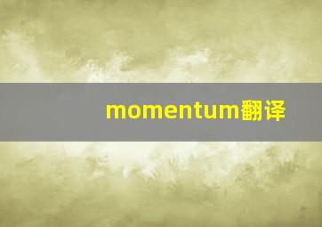 momentum翻译