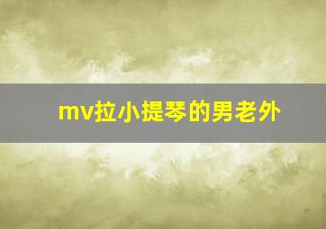 mv拉小提琴的男老外